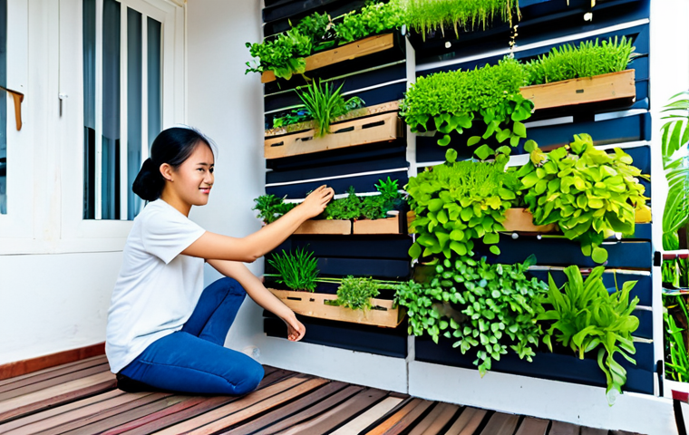 도시 조경의 지속 가능한 발전 전략 - **Rooftop Garden in Hanoi:** A lush rooftop garden atop a traditional Vietnamese house in Hanoi, ove...