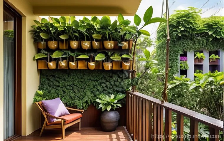 조경에서의 생물 다양성 증진 전략 - **Urban Biodiversity Oasis in Vietnam:**
    A vibrant, sun-drenched urban garden in Vietnam, showca...